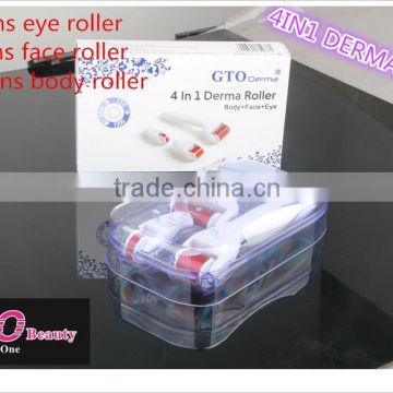 2015 newest factory big sale 300/720/1200 pins microneedle roller 4 in 1 derma roller