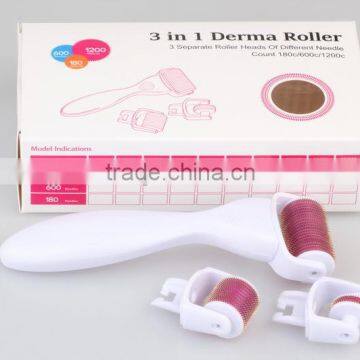 Manufacture direct sale China derma roller 3 in 1 facial derma roller