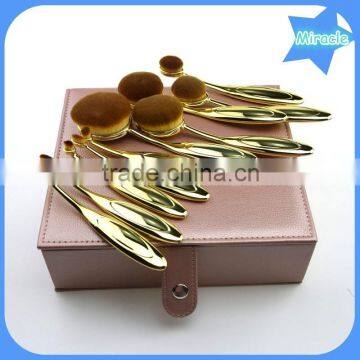 Top Quality Gift Box 10pcs Custom Makeup Brush Private Label BB Cream Toothbrush Make up Brushes Rainbow Oval Makeup Brush Set photo-4
