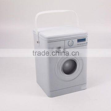 Laundry Machine Shaped washing Powder Tin Container Metal Storage Box photo-3
