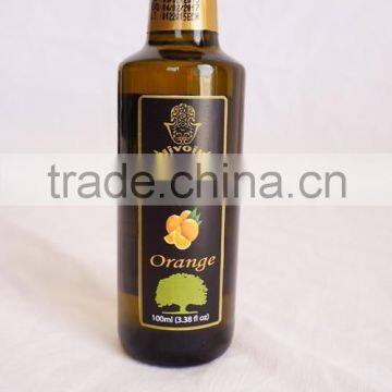 High Quality Flavored Olive Oil. Orange Infused Olive Oil. 100% Olive Oil with Orange in Glass Bottle 250 ml.