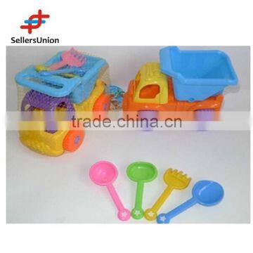summer plastic sand play set beach toys 5pcs pass EN71 28X12X13cm