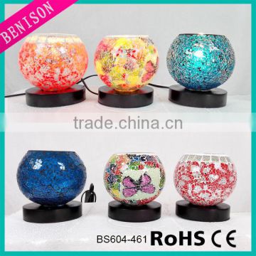 New Mosaic Table Lamp,colorful glass& Metal Desk Lamp Decoration Lighting for Indoor (bedroom/living room/dining room)