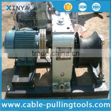 5 Ton Electric Cable Pulling Winch For Tower Erection With 4KW Electric Engine