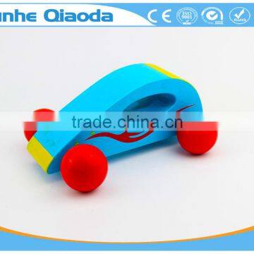 Green Color Wood Toys Racing Car Toy for Kids,Education City Games Wooden Car Model Toy photo-2