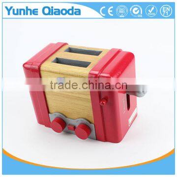Early Education Toy for Kids Red Pop Up Toaster Wooden Play Kitchen Set photo-3
