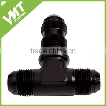 AN -6 (6AN AN6 ) Bulkhead Tee Fitting Adapter in Black