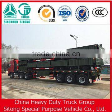 Chinese cargo truck trailer Side Wall Semi Trailer for shopping