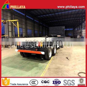 Side Post Removable 20FT Flatbed Drawbar Container Dolly Trailer With Twist Locks photo-3