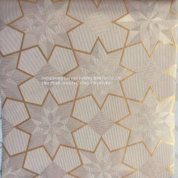 238#/996# ETC. Golden PVC Ceiling Embossed Film/PVC Film/PVC Foil 1230mm*600m*0.07mm