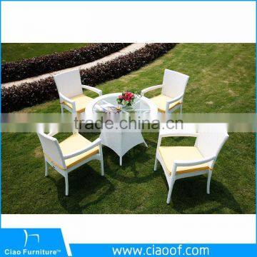 Classical Small Size Round Glass Top Dining Table photo-2