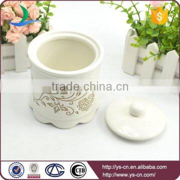 Fancy Modern White Ceramic Canister for Tea/sugar/coffer photo-3
