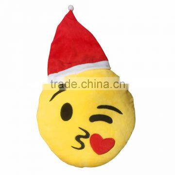 Blockbuster Launch Embroiderey Stuffed 100% Cotton Christmas Emoji Pillow photo-3