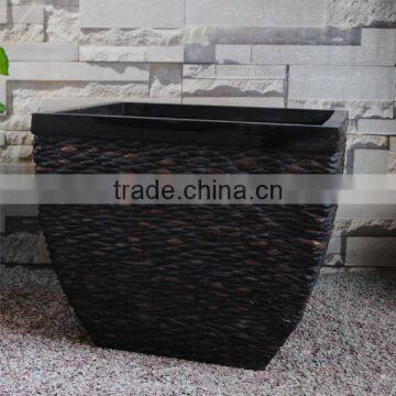 Different Style Home Garden Handmade Black Stone Molds Garden Resin Flower Pot photo-4