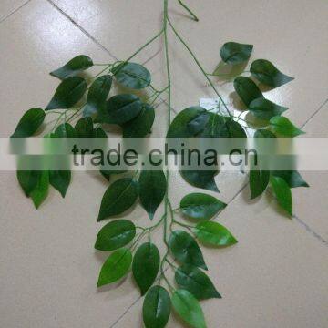 SJ070914Real touch ficue leaf/decorative banyan tree leaf/wall hanging ficus leaves