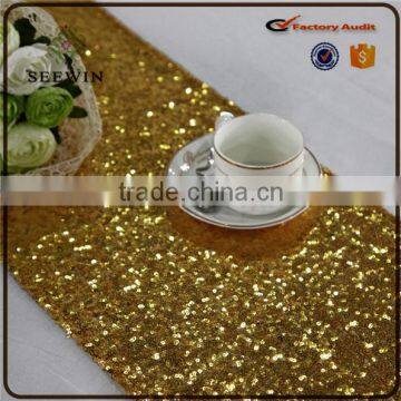 Popular Gold Sequin Table Runner for Party/Wedding Decoration photo-3