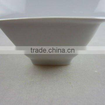 Stock white porcelain rectangle deep sauce dish