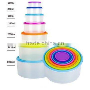 14pcs Round Meal Prep Containers and Storage Container Lunch Box Set From 200ml to 5080ml photo-4