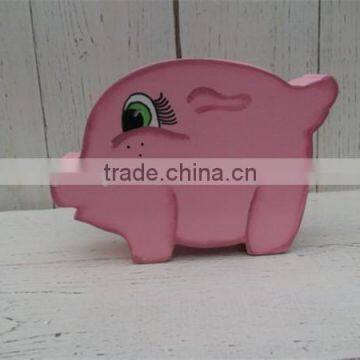 Hot sell wooden Piggy Bank Solid wood Hand Painted made in China