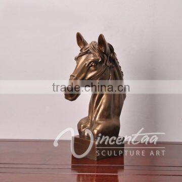 Art Deco Riproduzioni Life Size Resin Craft Fiberglass Head Horse photo-2