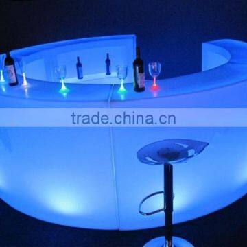 Illuminating LED Furniture Set Fashion Table LED Round Bar Counters Design