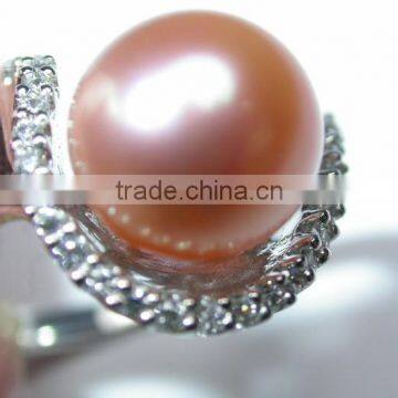 Favorites Compare Fashion Design Sterling Silver 925 Pearl Ring f Tahitian Pearl Ring photo-4