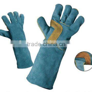 Durable cow split leather welding glove