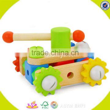 2017 Wholesale Cartoon Baby Wooden Screw Toy W03C020 photo-4