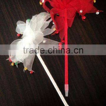 Yiwu art and craft fabric promotional TU TU bell pen