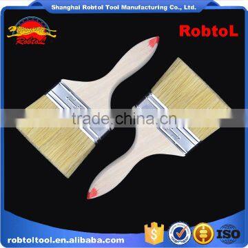 4" Wall Paint Brush Wood Handle Natural Synthetic Bristle Blend Filament photo-6