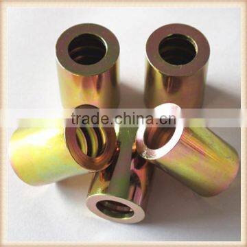 Steel barb threaded ferrules