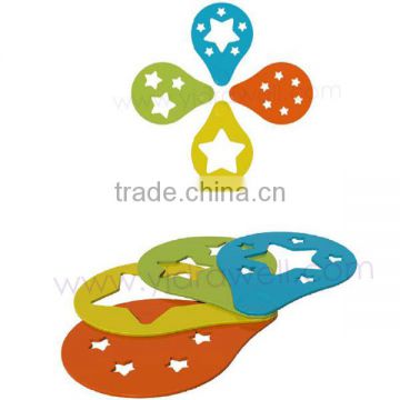 CC8515 Star 4-Piece Food Safe Grade Plastic cake decorating stencils