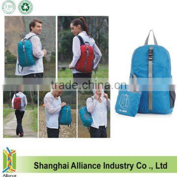 Travel Camping Hiking Cycling Outdoor Sports Nylon Travel Foldable Backpack with Mesh Pocket