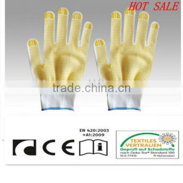 CR 13G nylon gloves,both sides with PVC dots