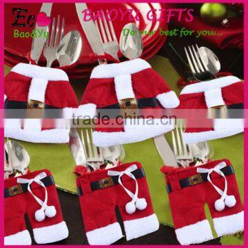 2016 HOT selling christmas cutlery holder christmas Decoration Tableware Bag