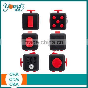 Red Color Fidget Cube Dice Toy Plastic Six Side Fidget Cube photo-2
