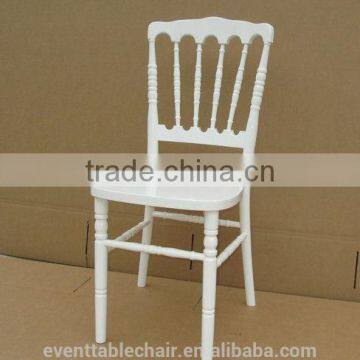 White Wooden Napoleon Banquet Chair With Cushion Pad photo-4