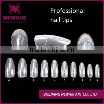 NEWAIR 500 Pcs/Box Professional Natural Acrylic Oval Design Fake Nail Tips photo-6