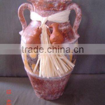 Ceramic Vase, flower pot, made from clay