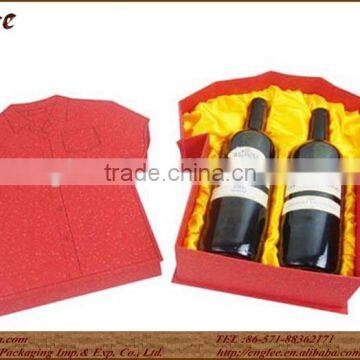 Clothe Shape Cardboard Wine Box for Bottles Packaging