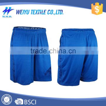 wholesale latest customized blue mens gym shorts