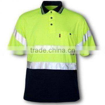 100% polyester birdseye safety polo shirt