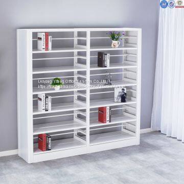 White Metal Library Furniture Book Shelf With Modern Design photo-5
