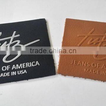 high quality genuine jeans leather label