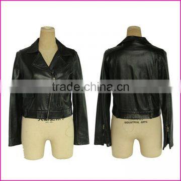 New style genuine ladies leather jacket ,PU leather jacket