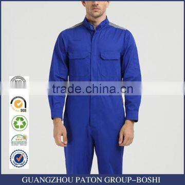 Wholesale Blue Color 100 Cotton Mechanic Working Coverall