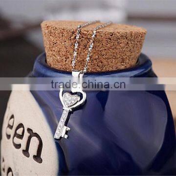 925 Sterling Silve Trendy Heart Shape Key Pendant photo-2