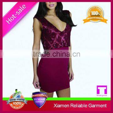 China Gold Suppliers fashion design Most Popular sequin dresses OEM