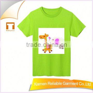 Hot!2016 fashion 100% cotton light up t shirts for kids cartoon pattern