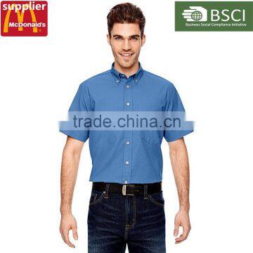 mens uniform shirt short sleeve working shirt for men